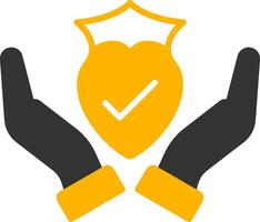Trust Glyph Two Color Icon vector