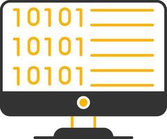 Code Glyph Two Color Icon vector