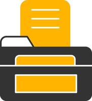 Open File Glyph Two Color Icon vector