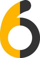 Six Glyph Two Color Icon vector