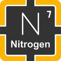 Nitrogen Glyph Two Color Icon vector