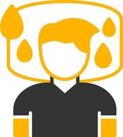 Night Sweat Glyph Two Color Icon vector