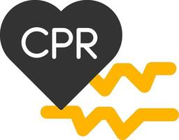 Cpr Glyph Two Color Icon vector