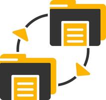 Files Exchange Glyph Two Color Icon vector