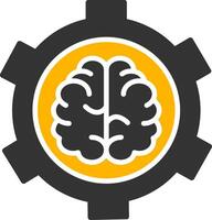 Brain Functions Glyph Two Color Icon vector