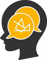 Confusion Glyph Two Color Icon vector