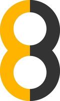 Eight Glyph Two Color Icon vector