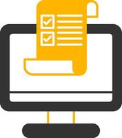 Brief Glyph Two Color Icon vector