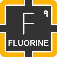 Fluorine Glyph Two Color Icon vector
