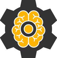 Brain Functions Glyph Two Color Icon vector