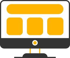 Web Template Glyph Two Color Icon vector