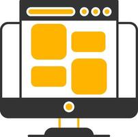 Website Template Glyph Two Color Icon vector