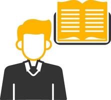 Lifelong Learning Glyph Two Color Icon vector