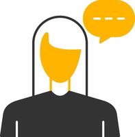 Virtual Assistant Glyph Two Color Icon vector