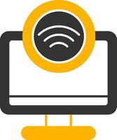 Internet Access Glyph Two Color Icon vector