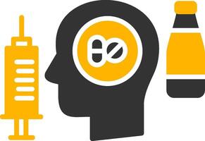 Addiction Glyph Two Color Icon vector