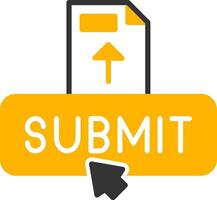 Submit Glyph Two Color Icon vector