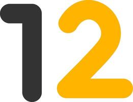 Thirteen Glyph Two Color Icon vector