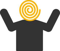 Hallucination Glyph Two Color Icon vector