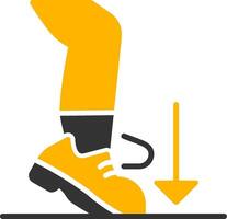 Ball Dig Glyph Two Color Icon vector