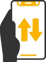 Sharing Glyph Two Color Icon vector