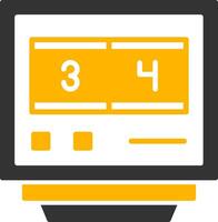 Lap Counters Glyph Two Color Icon vector