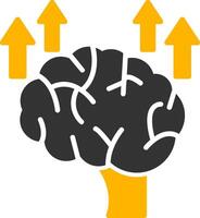 Neuroplasticity Glyph Two Color Icon vector