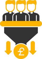 Sales PipeGlyph Two Color Glyph Two Color Icon vector