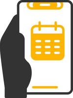 Calendar Glyph Two Color Icon vector