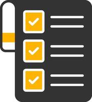 Checklist Glyph Two Color Icon vector