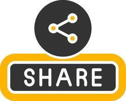 Share Glyph Two Color Icon vector