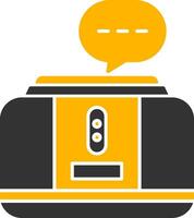 Virtual Assistant Glyph Two Color Icon vector