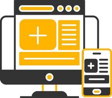 Responsive Glyph Two Color Icon vector
