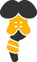 Brainstem Glyph Two Color Icon vector