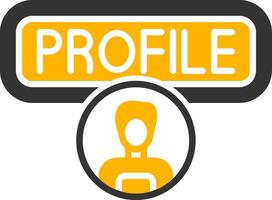 User Profile Glyph Two Color Icon vector