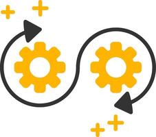 Devops Glyph Two Color Icon vector