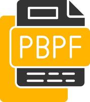Ppt Business Presentation File Glyph Two Color Icon vector