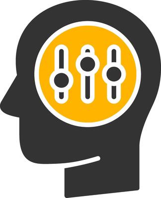 Self Control Glyph Two Color Icon