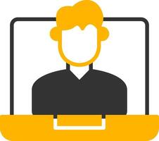 OnGlyph Two Color Coach Glyph Two Color Icon vector