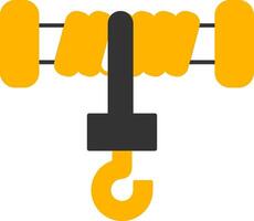 Hoist Glyph Two Color Icon vector