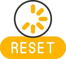 Reset Glyph Two Color Icon vector