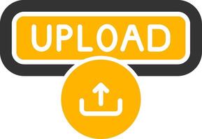Upload Glyph Two Color Icon vector