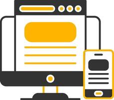 Responsive Design Glyph Two Color Icon vector