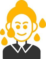 Sweating Glyph Two Color Icon vector