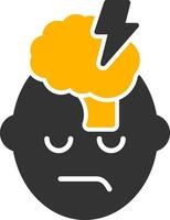 Stroke Glyph Two Color Icon vector