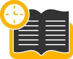 Continuous Learning Glyph Two Color Icon vector