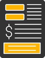 Bills Glyph Two Color Icon vector
