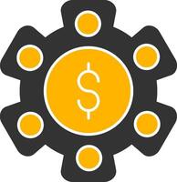 Asset Management Glyph Two Color Icon vector