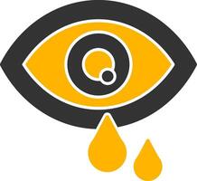 Eye Glyph Two Color Icon vector