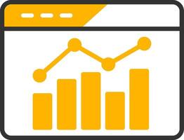 Business Performance Glyph Two Color Icon vector
